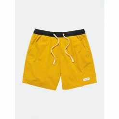 Banks Journal Primary Elastic Boardshort Swimwear Dark Mustard