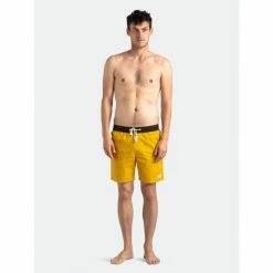 Banks Journal Primary Elastic Boardshort Swimwear Dark Mustard -Banks Journal store unnamed file 1041