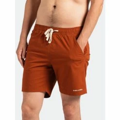 Banks Journal Label Elastic Boardshort Swimwear Baked Clay -Banks Journal store unnamed file 1058