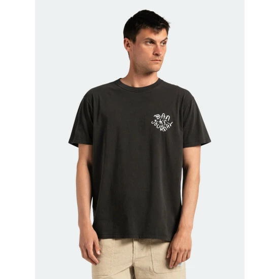 Banks Journal Heart Stamp Classic Tee Shirt Tops Dirty Black 5 Banks Journal Heart Stamp Classic Tee Shirt Tops Dirty Black - Image 3