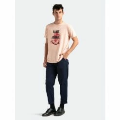 Banks Journal Fronds Faded Tee Shirt Tops Pink Ivory -Banks Journal store unnamed file 1144