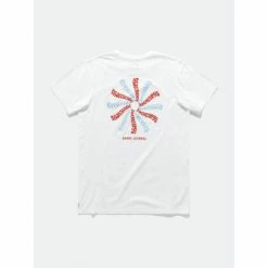 Banks Journal Compass Faded Tee Shirt Tops Off White