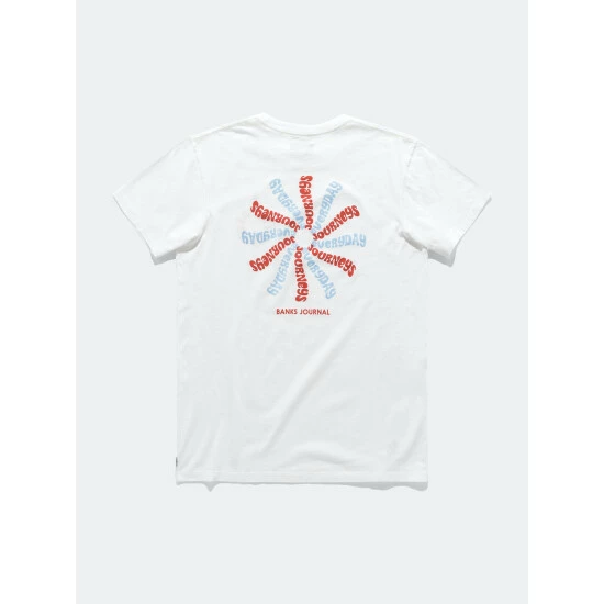 Banks Journal Compass Faded Tee Shirt Tops Off White 3 Banks Journal Compass Faded Tee Shirt Tops Off White