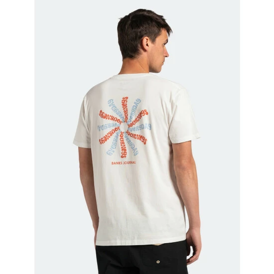 Banks Journal Compass Faded Tee Shirt Tops Off White 5 Banks Journal Compass Faded Tee Shirt Tops Off White - Image 3