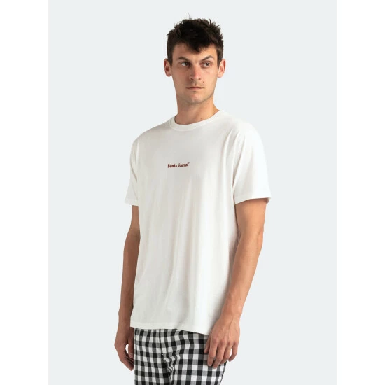 Banks Journal Heading Faded Tee Shirt Tops Off White 6 Banks Journal Heading Faded Tee Shirt Tops Off White - Image 4