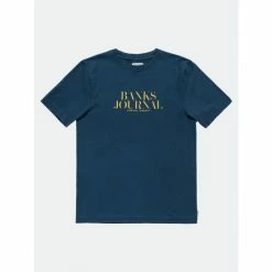 Banks Journal Heading Trader Tee Shirt T-Shirts Insiginia Blue