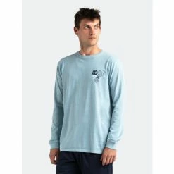 Banks Journal Decoded L/S Tee Shirt Tops Aqua Blue -Banks Journal store unnamed file 1222