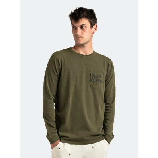 Banks Journal Defender L/S Tee Shirt Tops Army 4 Banks Journal Defender L/S Tee Shirt Tops Army - Image 2