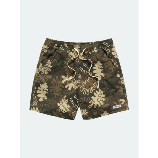 Banks Journal Camino Elastic Boardshort Swimwear Dark Olive 3 Banks Journal Camino Elastic Boardshort Swimwear Dark Olive