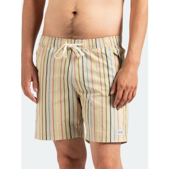 Banks Journal Birmingham Elastic Boardshort Swimwear Bone 6 Banks Journal Birmingham Elastic Boardshort Swimwear Bone - Image 4