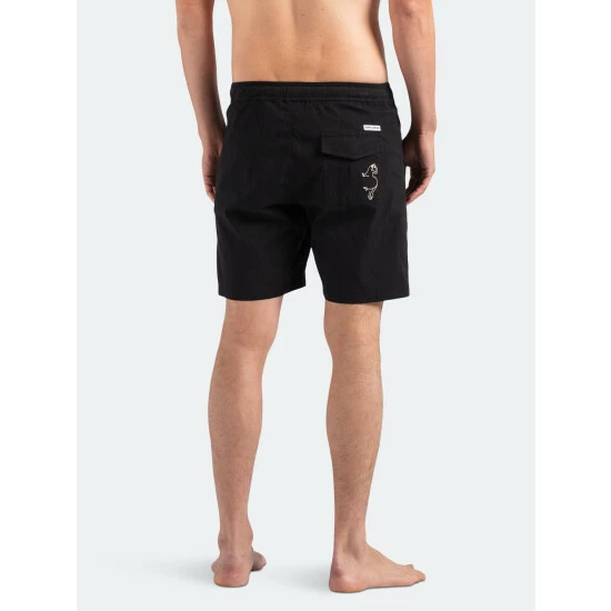 Banks Journal Form Elastic Boardshort Swimwear Dirty Black 7 Banks Journal Form Elastic Boardshort Swimwear Dirty Black - Image 5