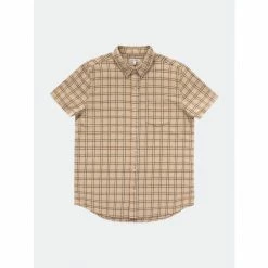 Banks Journal Heights S/s Woven Shirt Shirts Bone