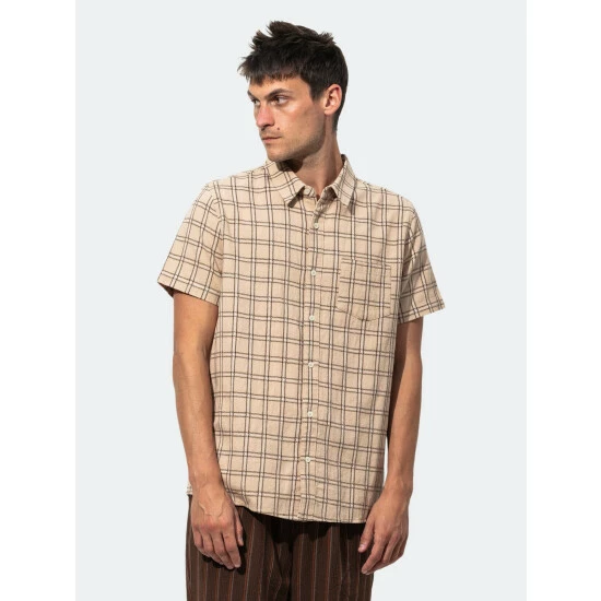 Banks Journal Heights S/s Woven Shirt Shirts Bone 4 Banks Journal Heights S/s Woven Shirt Shirts Bone - Image 2