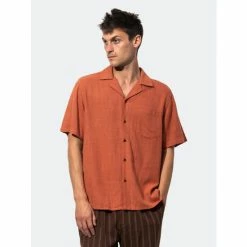Alternative view of Banks Journal Brighton S/S Woven Shirt Tops Dark Amber