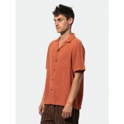 Banks Journal Brighton S/S Woven Shirt Tops Dark Amber -Banks Journal store unnamed file 1345