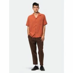Banks Journal Brighton S/S Woven Shirt Tops Dark Amber -Banks Journal store unnamed file 1347