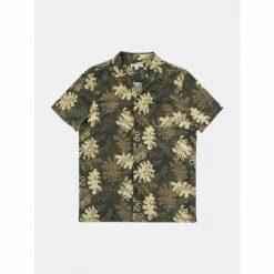Banks Journal Camino S/S Woven Shirt Tops Dark Olive