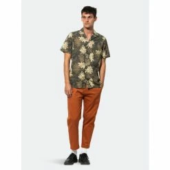 Banks Journal Camino S/S Woven Shirt Tops Dark Olive -Banks Journal store unnamed file 1352