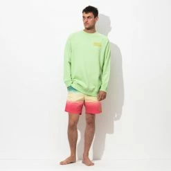 Alternative view of Banks Journal Deepest Reaches Crew Neck - Washed Lime T-Shirts