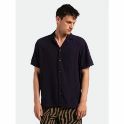 Alternative view of Banks Journal Brighton S/S Woven Shirt Tops Dirty Denim