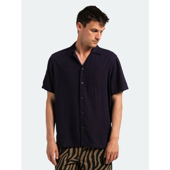 Banks Journal Brighton S/S Woven Shirt Tops Dirty Denim 4 Banks Journal Brighton S/S Woven Shirt Tops Dirty Denim - Image 2