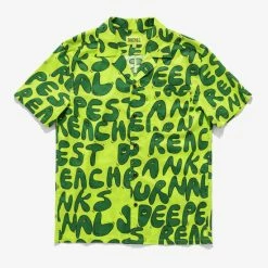 Banks Journal Deepest Reaches Bubble S-S Woven Shirt Shirts Lime