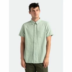 Alternative view of Banks Journal Hallway S/S Woven Shirt Tops Seed