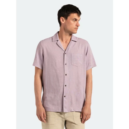 Banks Journal Brighton S/S Woven Shirt Tops Pale Lavander 4 Banks Journal Brighton S/S Woven Shirt Tops Pale Lavander - Image 2