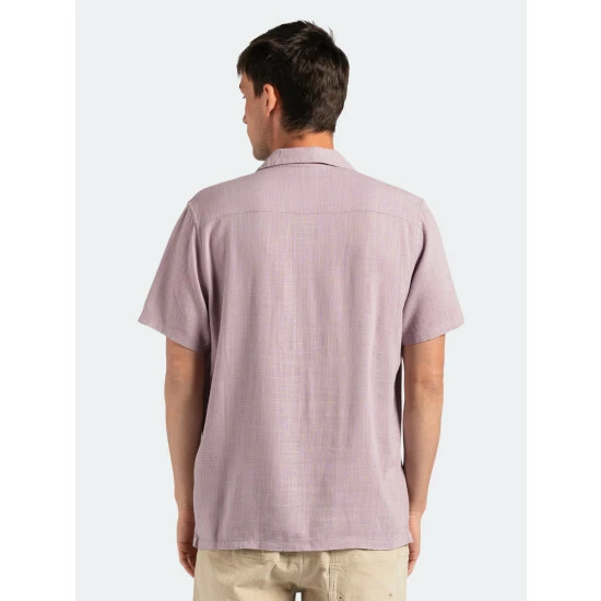 Banks Journal Brighton S/S Woven Shirt Tops Pale Lavander 5 Banks Journal Brighton S/S Woven Shirt Tops Pale Lavander - Image 3