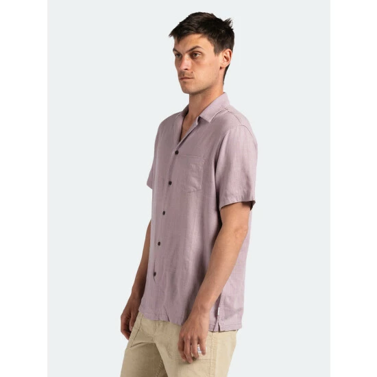 Banks Journal Brighton S/S Woven Shirt Tops Pale Lavander 6 Banks Journal Brighton S/S Woven Shirt Tops Pale Lavander - Image 4