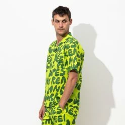 Banks Journal Deepest Reaches Bubble S-S Woven Shirt Shirts Lime -Banks Journal store unnamed file 142