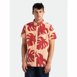 Alternative view of Banks Journal Fronds S/S Woven Shirt Tops Peach