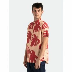 Banks Journal Fronds S/S Woven Shirt Tops Peach -Banks Journal store unnamed file 1425