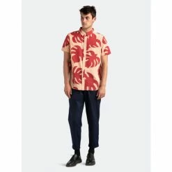 Banks Journal Fronds S/S Woven Shirt Tops Peach -Banks Journal store unnamed file 1426