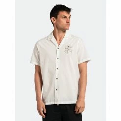 Banks Journal Form S/S Woven Shirt Tops Off White -Banks Journal store unnamed file 1429
