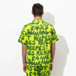 Banks Journal Deepest Reaches Bubble S-S Woven Shirt Shirts Lime -Banks Journal store unnamed file 143