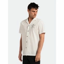 Banks Journal Form S/S Woven Shirt Tops Off White -Banks Journal store unnamed file 1431