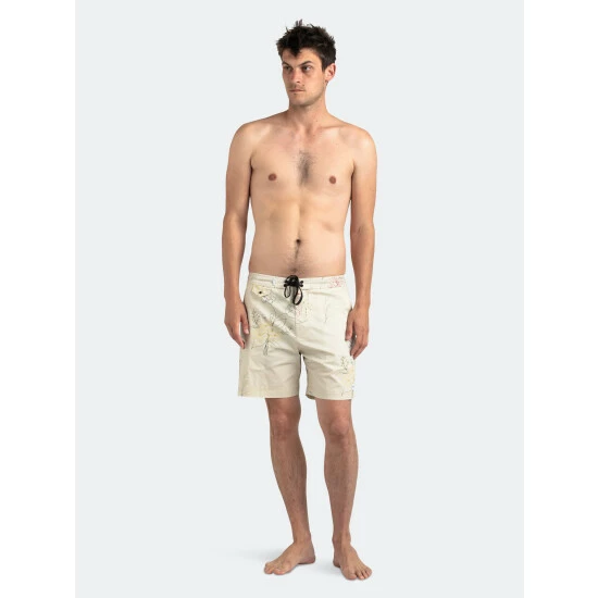 Banks Journal Dahlia Boardshort Swimwear Bone 8 Banks Journal Dahlia Boardshort Swimwear Bone - Image 6