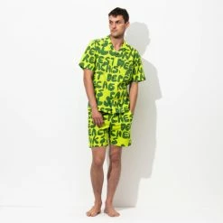 Banks Journal Deepest Reaches Bubble S-S Woven Shirt Shirts Lime -Banks Journal store unnamed file 144