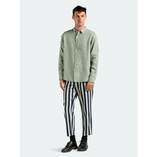 Banks Journal Hastings Linen L/S Woven Shirt Tops Leaf 7 Banks Journal Hastings Linen L/S Woven Shirt Tops Leaf - Image 5