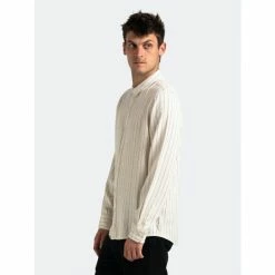 Banks Journal Brunswick L/S Woven Shirt Tops Bone -Banks Journal store unnamed file 1461