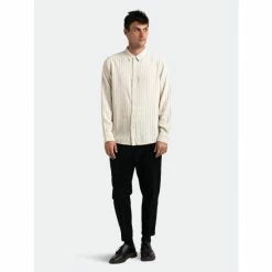 Banks Journal Brunswick L/S Woven Shirt Tops Bone -Banks Journal store unnamed file 1462