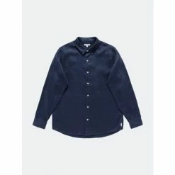 Banks Journal Hastings Linen L/S Woven Shirt Tops Dirty Denim