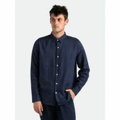 Alternative view of Banks Journal Hastings Linen L/S Woven Shirt Tops Dirty Denim