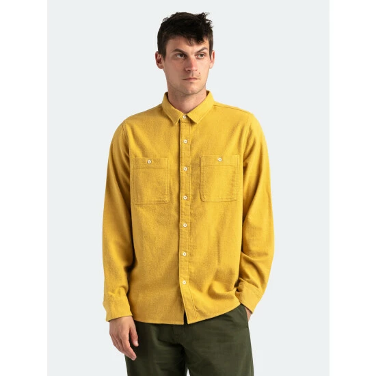 Banks Journal Brooms L/S Woven Shirt Tops Dark Mustard 4 Banks Journal Brooms L/S Woven Shirt Tops Dark Mustard - Image 2