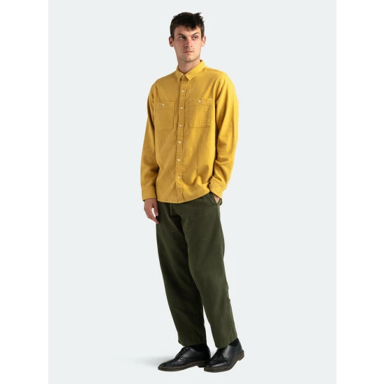 Banks Journal Brooms L/S Woven Shirt Tops Dark Mustard 7 Banks Journal Brooms L/S Woven Shirt Tops Dark Mustard - Image 5