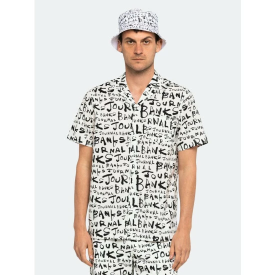 Banks Journal Dunkwell S/S Woven Shirt Tops Off White 4 Banks Journal Dunkwell S/S Woven Shirt Tops Off White - Image 2
