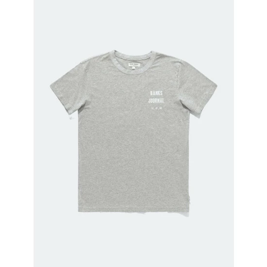 Banks Journal Passport Classic Tee Shirt Tops Heather Grey 4 Banks Journal Passport Classic Tee Shirt Tops Heather Grey - Image 2