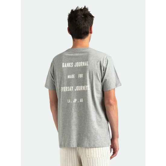 Banks Journal Passport Classic Tee Shirt Tops Heather Grey 6 Banks Journal Passport Classic Tee Shirt Tops Heather Grey - Image 4