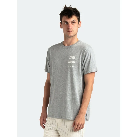 Banks Journal Passport Classic Tee Shirt Tops Heather Grey 7 Banks Journal Passport Classic Tee Shirt Tops Heather Grey - Image 5